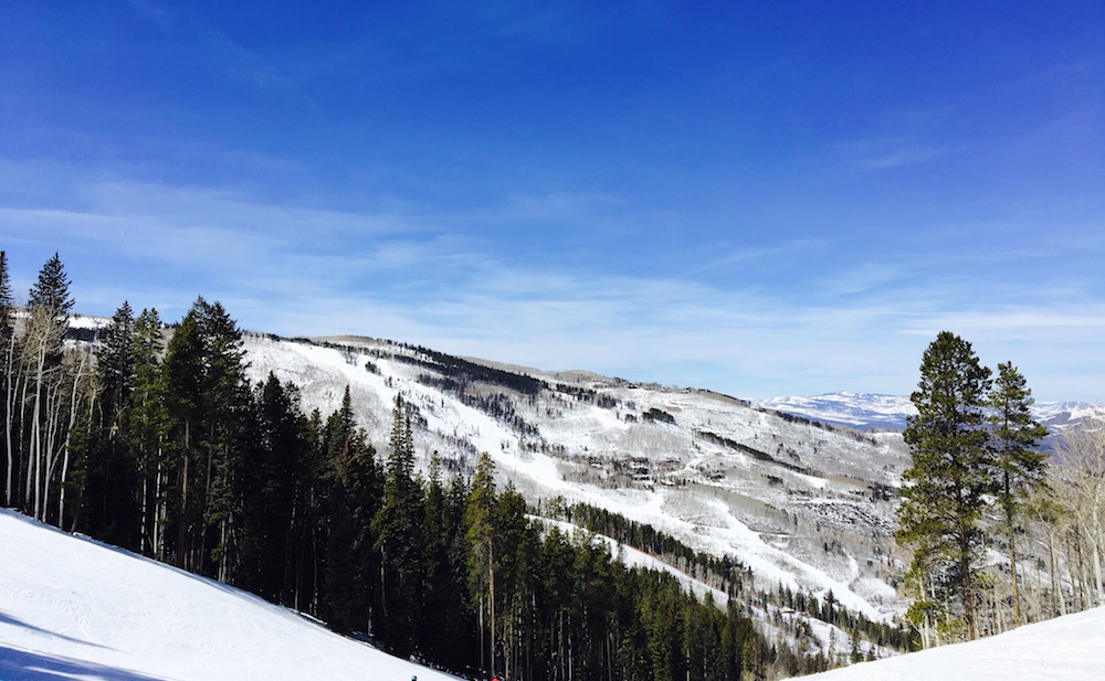 Snow covered mountains in Beaver Creek Colorado